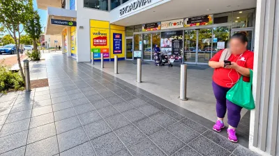 Bollard advertising in The Broadway Plaza